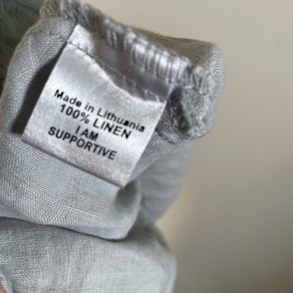 Flax By Jeanne Engelhart Linen Sleeveless Mini Dress Top Tank Sz S Lagenlook - Picture 6 of 15